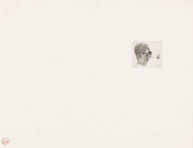 View full screen - View 1 of Lot 511. Autoportrait de profil à la pipe, 1949 | .