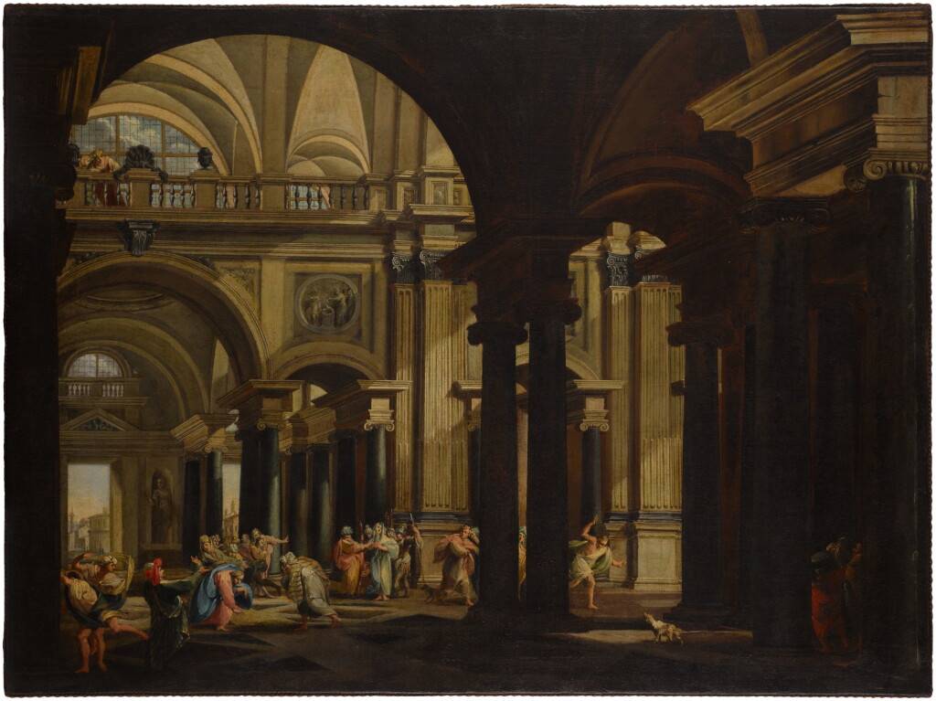 View full screen - View 1 of Lot 32. Christ and the Woman Taken in Adultery.