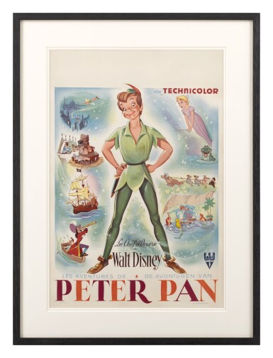 View full screen - View 1 of Lot 149. Peter Pan (1953), poster, Belgian.