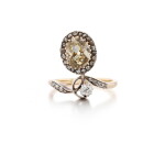 Bague diamant jaune et diamants