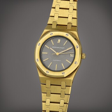 View full screen - View 1 of Lot 400. Royal Oak, Reference 4100BA | A yellow gold wristwatch with date and bracelet | Circa 1978.