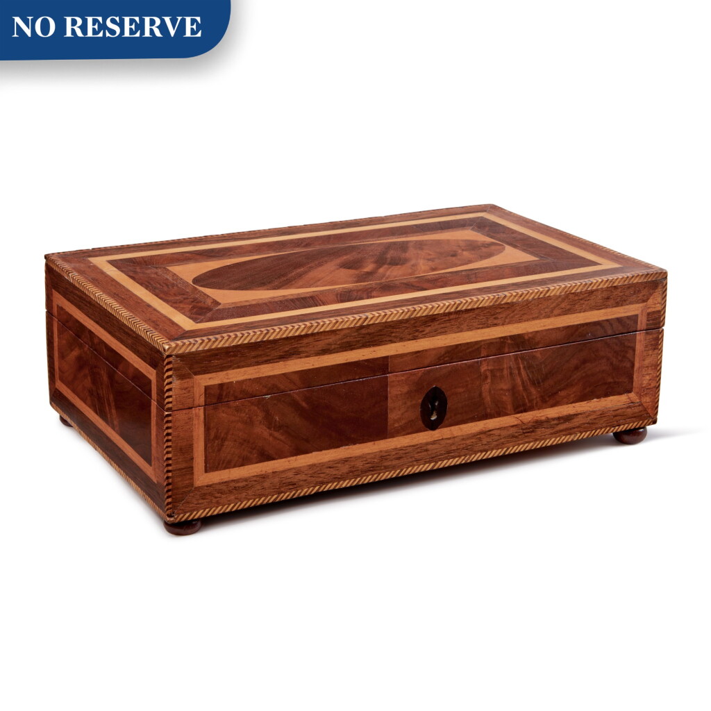 View full screen - View 1 of Lot 329. English Marquetry Mahogany Work Box, circa 1850.