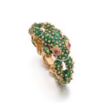 Enamel, ruby and diamond bangle | David Webb 琺瑯、紅寶石及鑽石手鐲