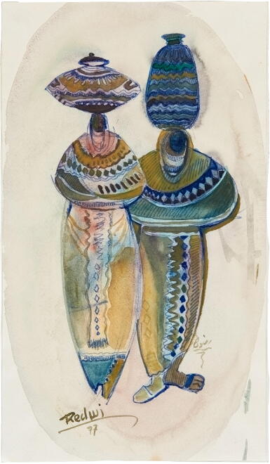 View full screen - View 1 of Lot 1056. Untitled (Women with Pots).
