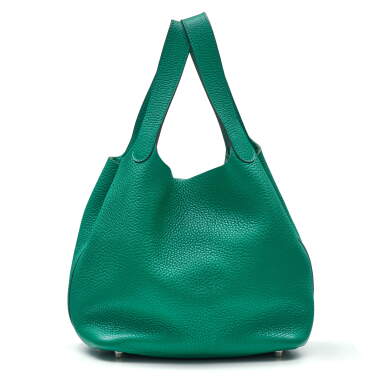 View full screen - View 1 of Lot 348. Vert Vertigo Picotin Lock 22cm in Taurillon Clemence Leather with Palladium Hardware, 2017.