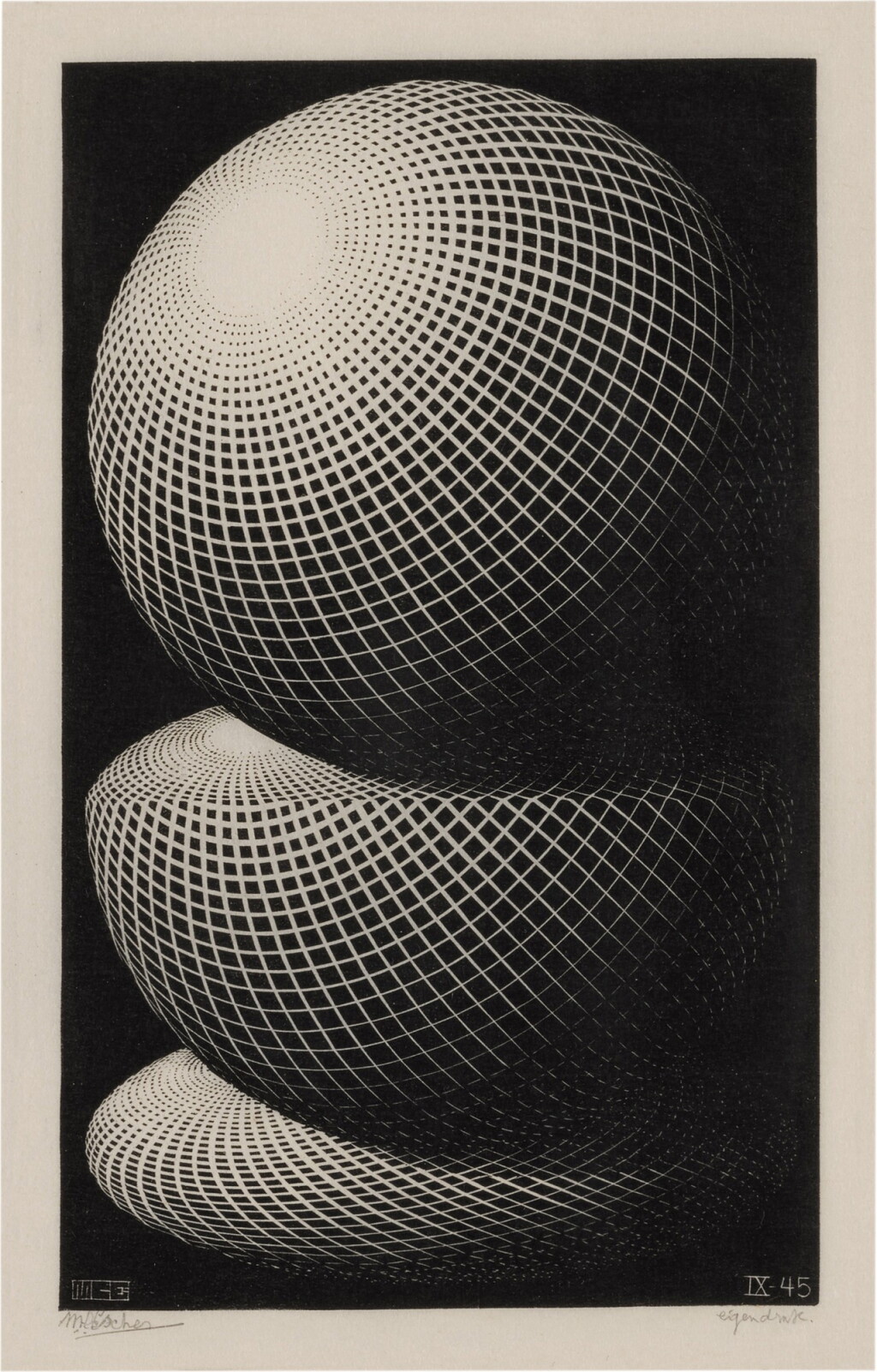View full screen - View 1 of Lot 95. Three Spheres I (Bool/Kist/Locher/Wierda 336).