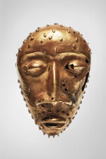 Akan Gold Miniature Mask, probably Asante, Ghana