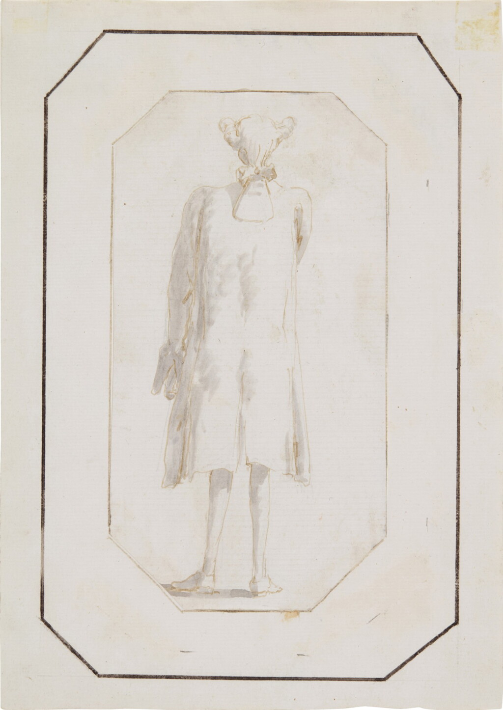 View full screen - View 1 of Lot 117. A standing man seen from behind.