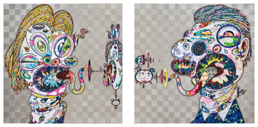 View full screen - View 1 of Lot 1129. Takashi Murakami 村上隆 | Homage to Francis Bacon (Study for Head of Isabel Rawsthorne and George Dyer) 培根致敬:伊莎貝爾‧羅斯與喬治‧戴爾頭像習作.