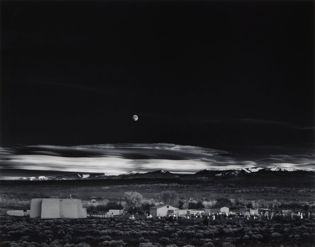 View full screen - View 1 of Lot 40. 'Moonrise, Hernandez, New Mexico'.