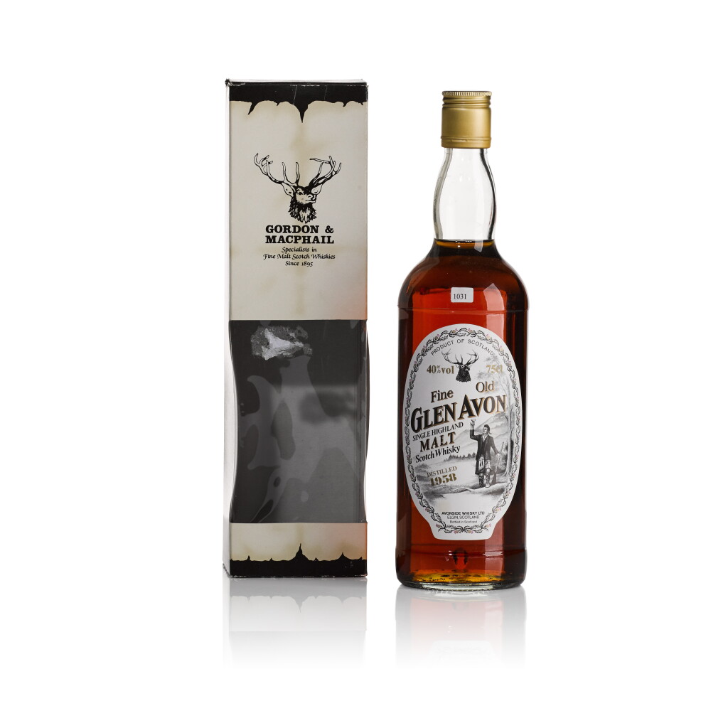 View full screen - View 1 of Lot 282. Glen Avon Gordon & MacPhail 40.0 abv 1958 (1 BT75).