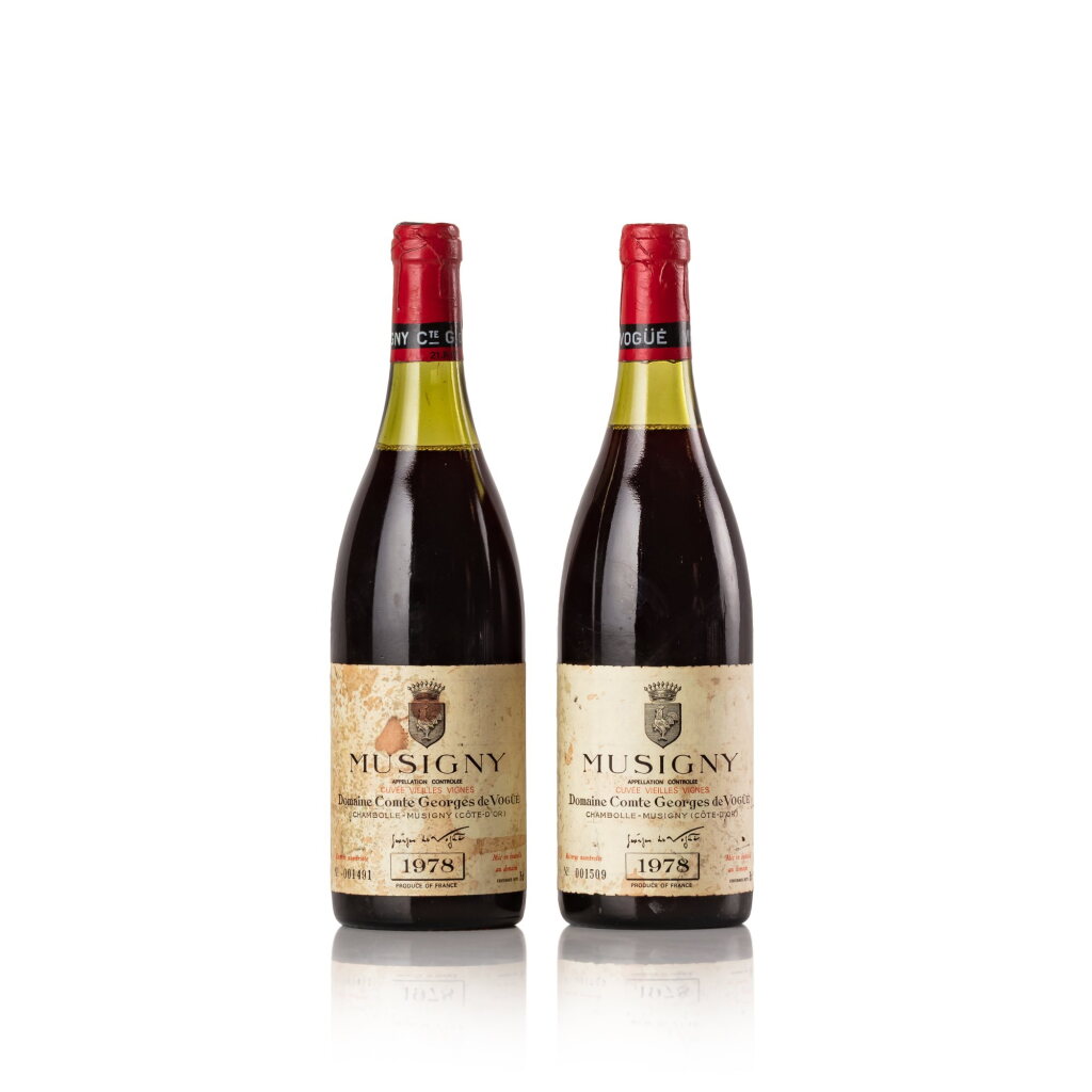 View full screen - View 1 of Lot 180. Musigny, Cuvée Vieilles Vignes 1978 Comte Georges de Vogüé (2BT).