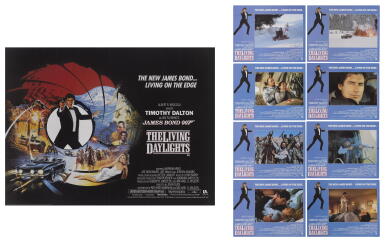 View full screen - View 1 of Lot 169. THE LIVING DAYLIGHTS (1987) POSTER, BRITISH WITH SET OF 8 LOBBY CARDS, US .