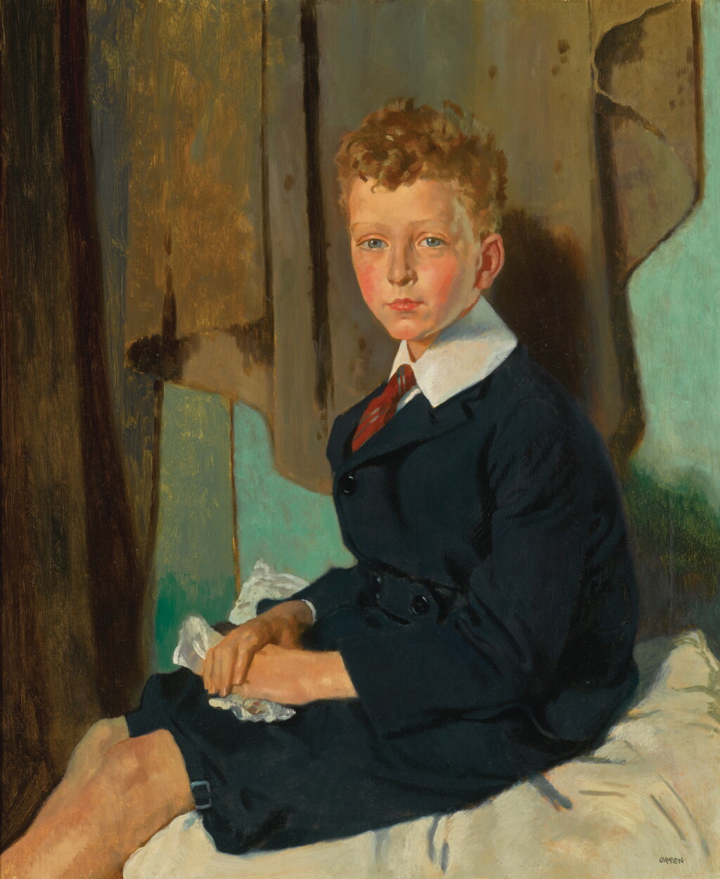 View full screen - View 1 of Lot 34. SIR WILLIAM ORPEN, R.W.S., N.E.A.C., R.A., R.H.A. | PORTRAIT OF MASTER JOHN S. DRUM, JR..