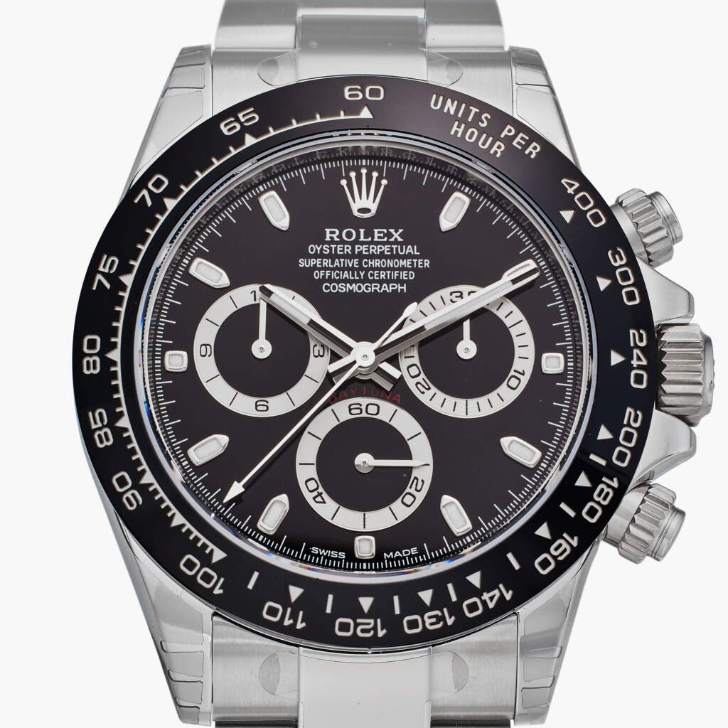 View full screen - View 1 of Lot 11. Reference 116500LN Daytona | A stainless steel automatic chronograph wristwatch with bracelet, Circa 2017.