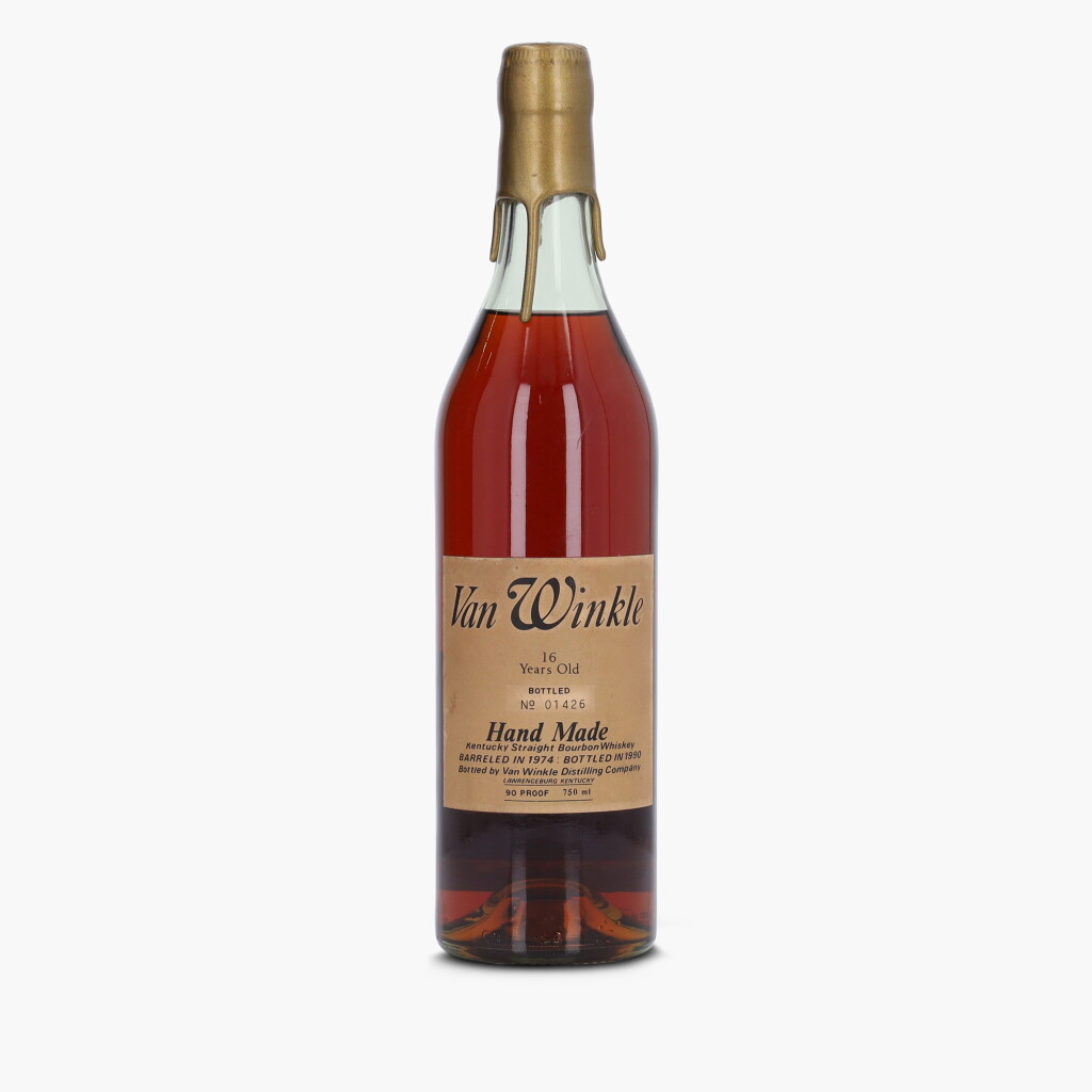 View full screen - View 1 of Lot 2164. Van Winkle 16 Year Old Hand Made 90 Proof 1974 (1 Bottle 75cl).