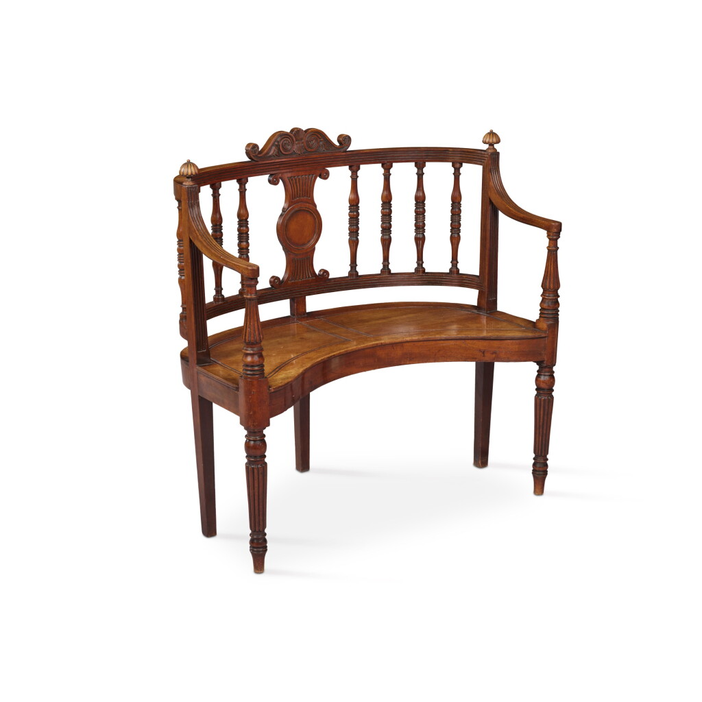 View full screen - View 1 of Lot 2002. A William IV Mahogany Hall Bench, Circa 1835.