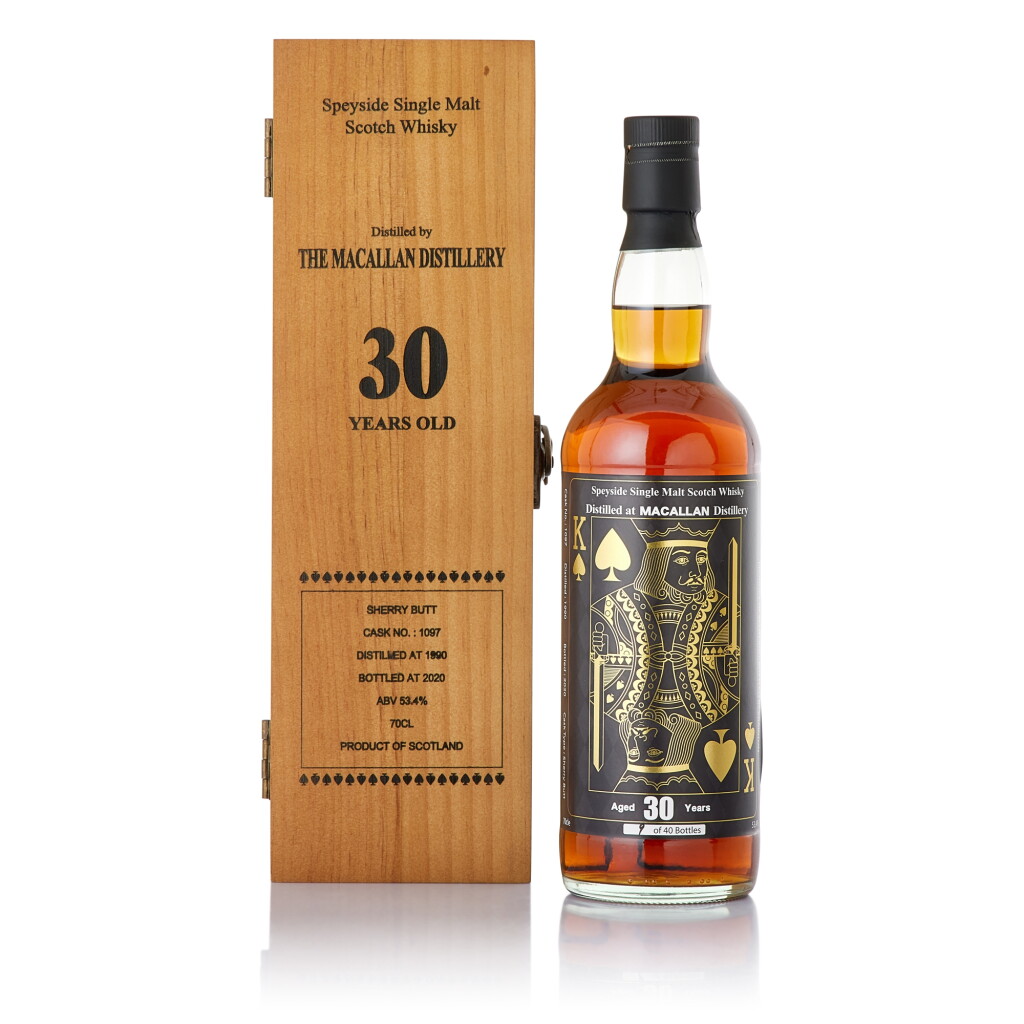 View full screen - View 1 of Lot 2747. Macallan Kings Wine Cellar 30 Year Old Cask #1097 53.4 ABV 1990 (1 BT70).