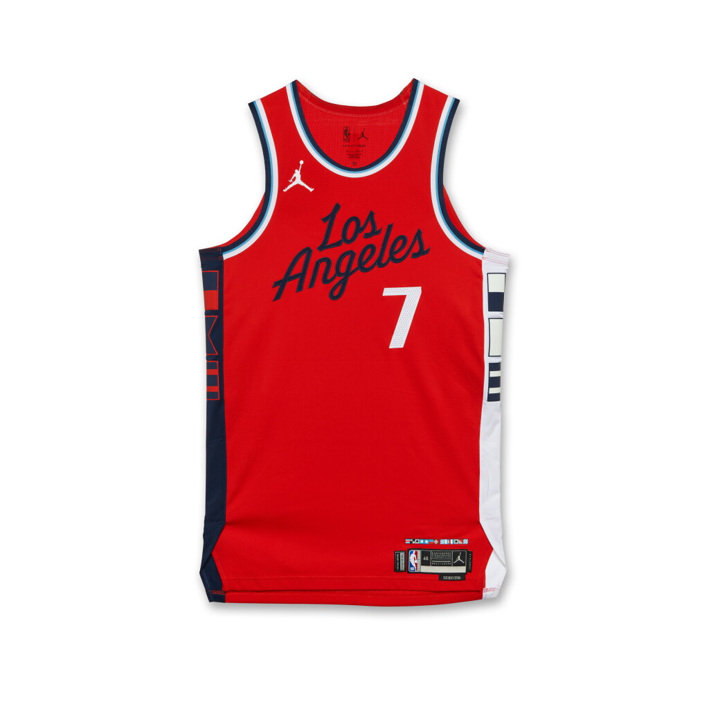 View full screen - View 1 of Lot 142. Amir Coffey Los Angeles Clippers 2024-2025 Emirates NBA Cup Game Worn Statement Edition Jersey.