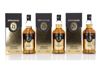 View full screen - View 1 of Lot 246. Springbank 21 Year Old 46.0 abv NV (3 Bottles 70cl).