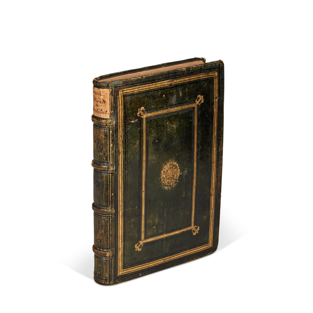 View full screen - View 1 of Lot 651. Vitruvius, De architectura libri decem, Lyon, 1552, contemporary German navy(?) morocco gilt.