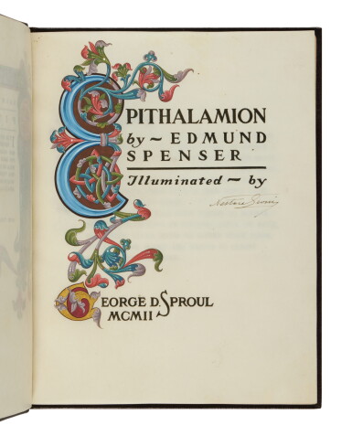 View full screen - View 1 of Lot 1206. Spenser, Edmund | A rare and exquisite edition, sumptuously bound.
