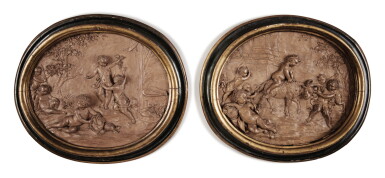 View full screen - View 1 of Lot 812. A Pair of Reliefs with Bacchanal Scenes.