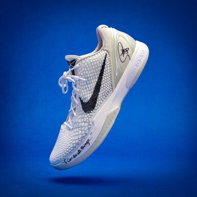 View full screen - View 1 of Lot 51. Stephen Curry 2025-2026 Warm Up & Game Worn Dual-Signed and Inscribed Nike Kobe 6 Protro 'Sail' PE | 19th in NBA All-Time Scoring.