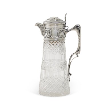 View full screen - View 1 of Lot 107. A silver-mounted cut-glass decanter, St Petersburg, 1899-1908.