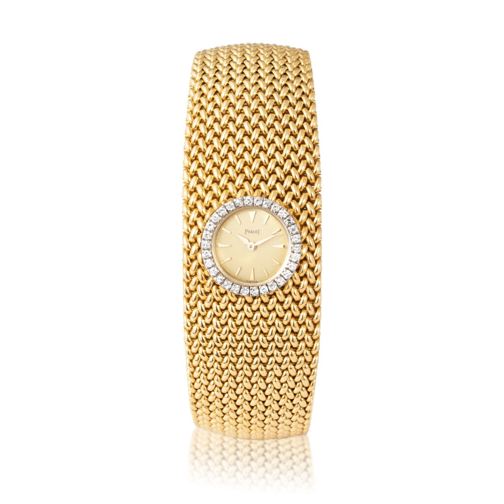 View full screen - View 1 of Lot 309. Piaget | Montre bracelet de dame or et diamants | Gold and diamond lady's wristwatch.