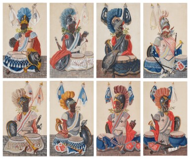 View full screen - View 1 of Lot 1342. Eight studies of trophies of war.