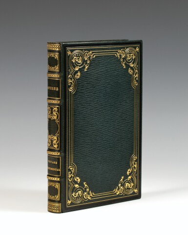 View full screen - View 1 of Lot 194. STERNE. Voyage sentimental. 1841. Maroquin vert de René Aussourd. Premier tirage.