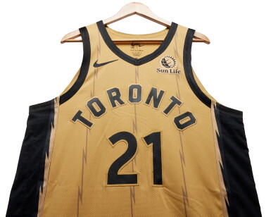 View full screen - View 1 of Lot 174. Thaddeus Young Toronto Raptors 2023-2024 In-Season Tournament Game Issued City Edition Jersey.