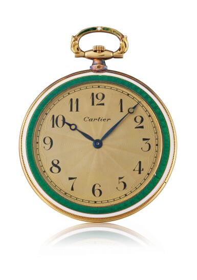 View full screen - View 1 of Lot 12. SWISS | YELLOW GOLD AND ENAMEL OPEN-FACED KEYLESS WATCH, CIRCA 1915.