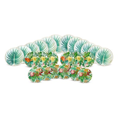 View full screen - View 1 of Lot 9831. Set of Twenty Four Passifolia Porcelain Tableware Sets.