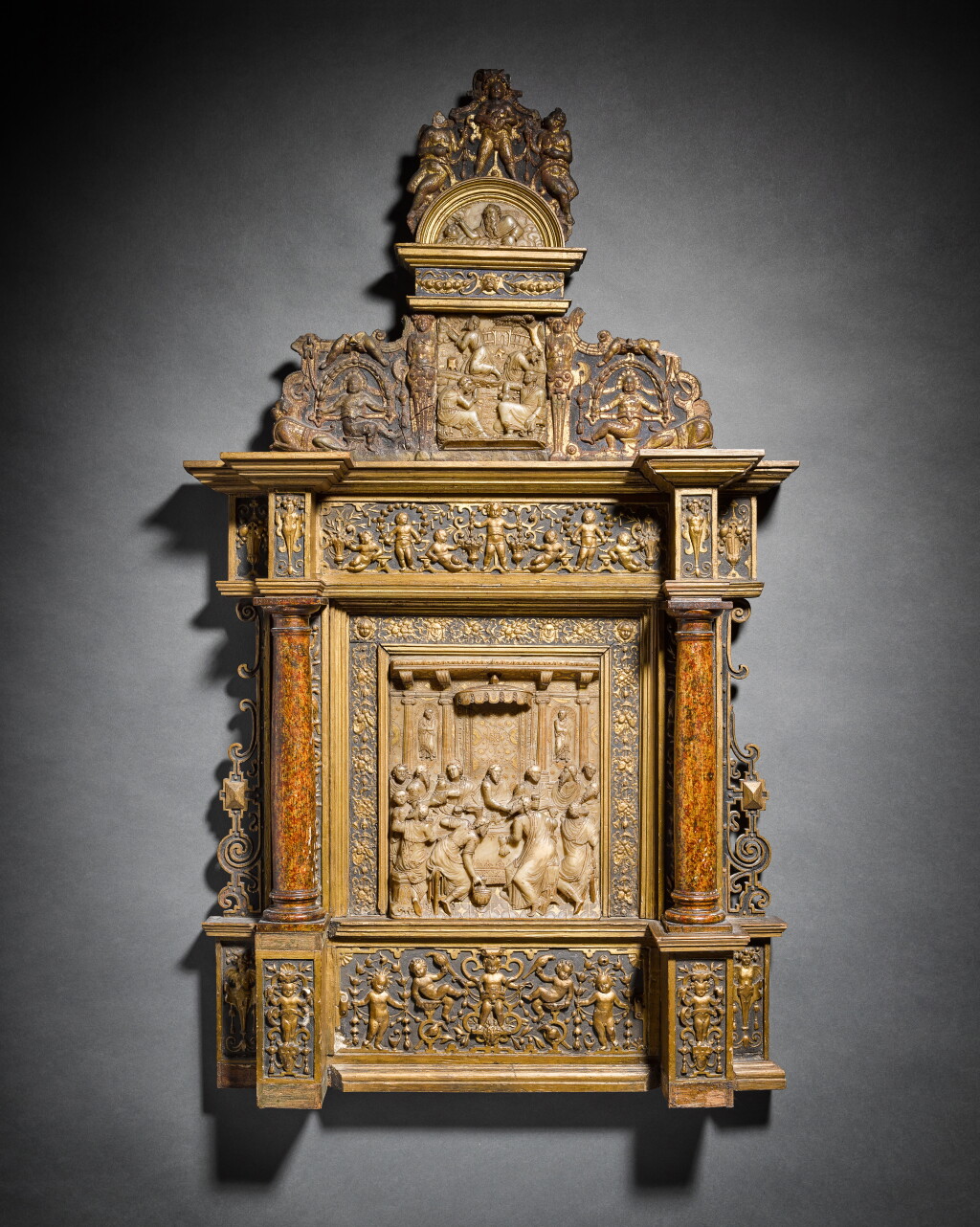 View full screen - View 1 of Lot 311. Domestic Altarpiece with the Last Supper.