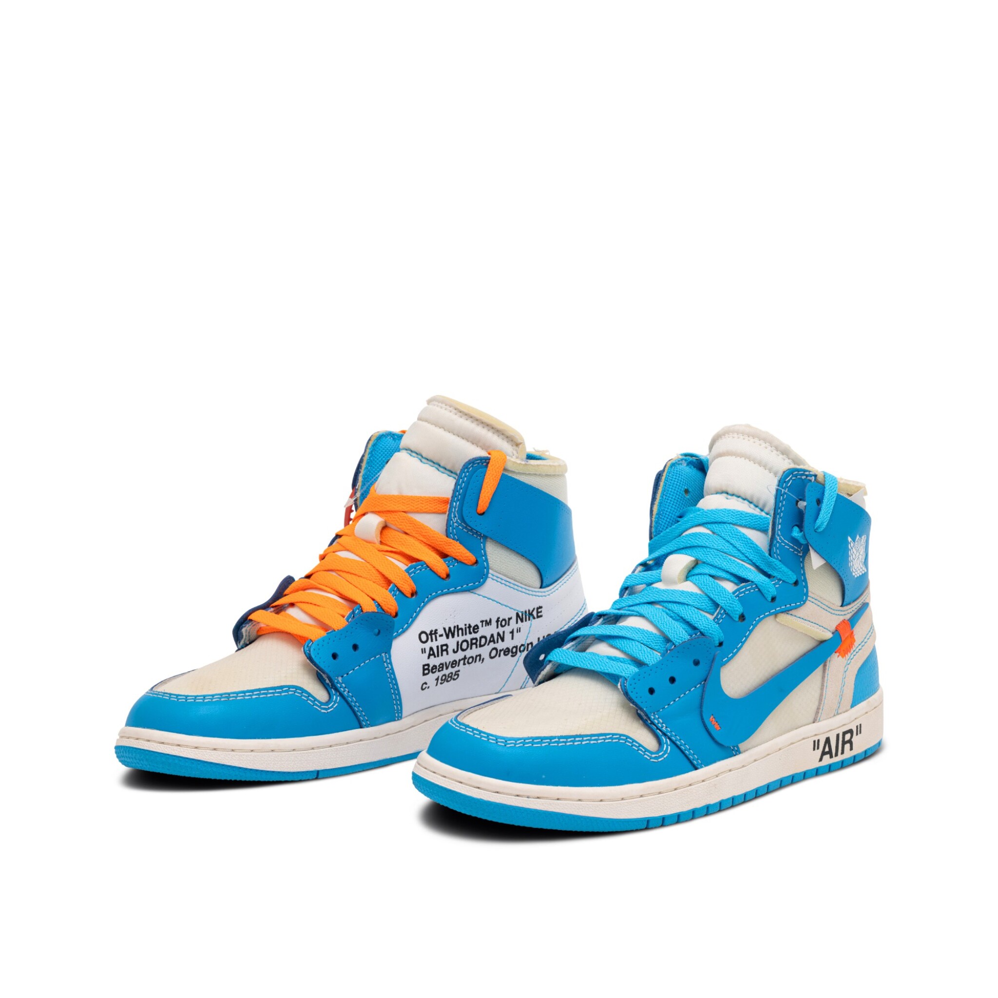 Virgil Abloh Signed and Designed Nike Air Jordan 1 x OFF-WHITE Retro High OG âUNCâ | Size 8.5