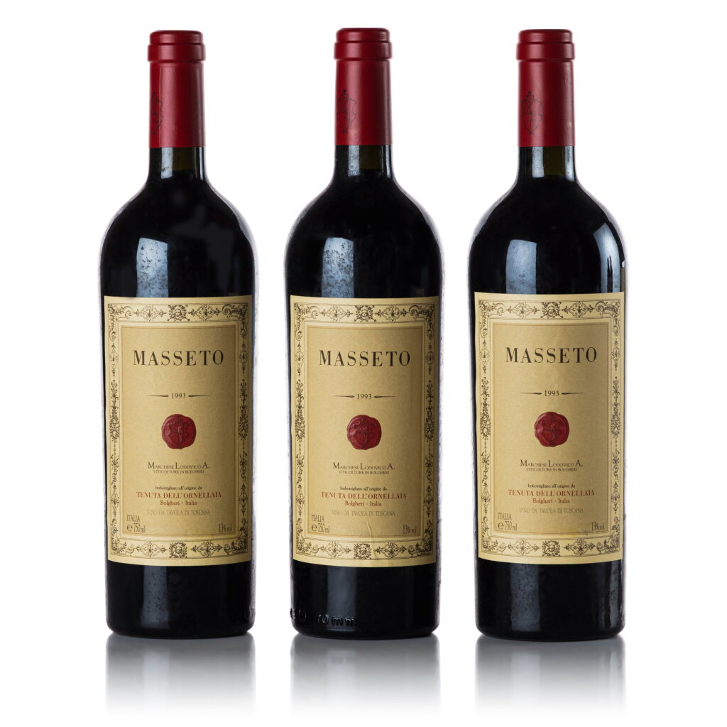 View full screen - View 1 of Lot 544. Masseto 1993 (3 BT).