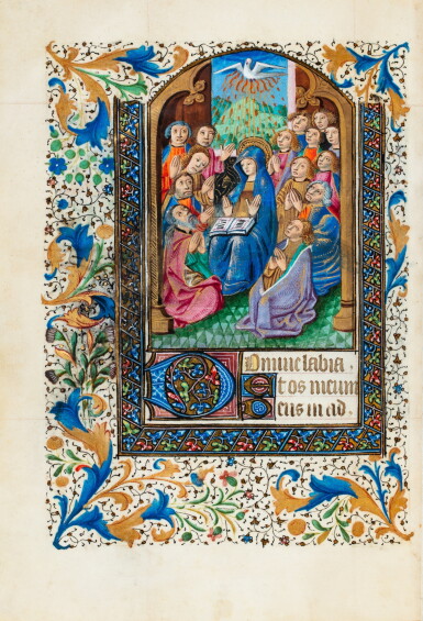 View full screen - View 1 of Lot 2. Livre d’heures (à l’usage de Saint-Martial de Limoges).En latin et en français, manuscrit enluminé sur parchemin France de l’ouest (Poitou ou Limousin ?), vers 1470-1500. Avec 12 grandes enluminures et 3 initiales historiées par un atelier limousin..