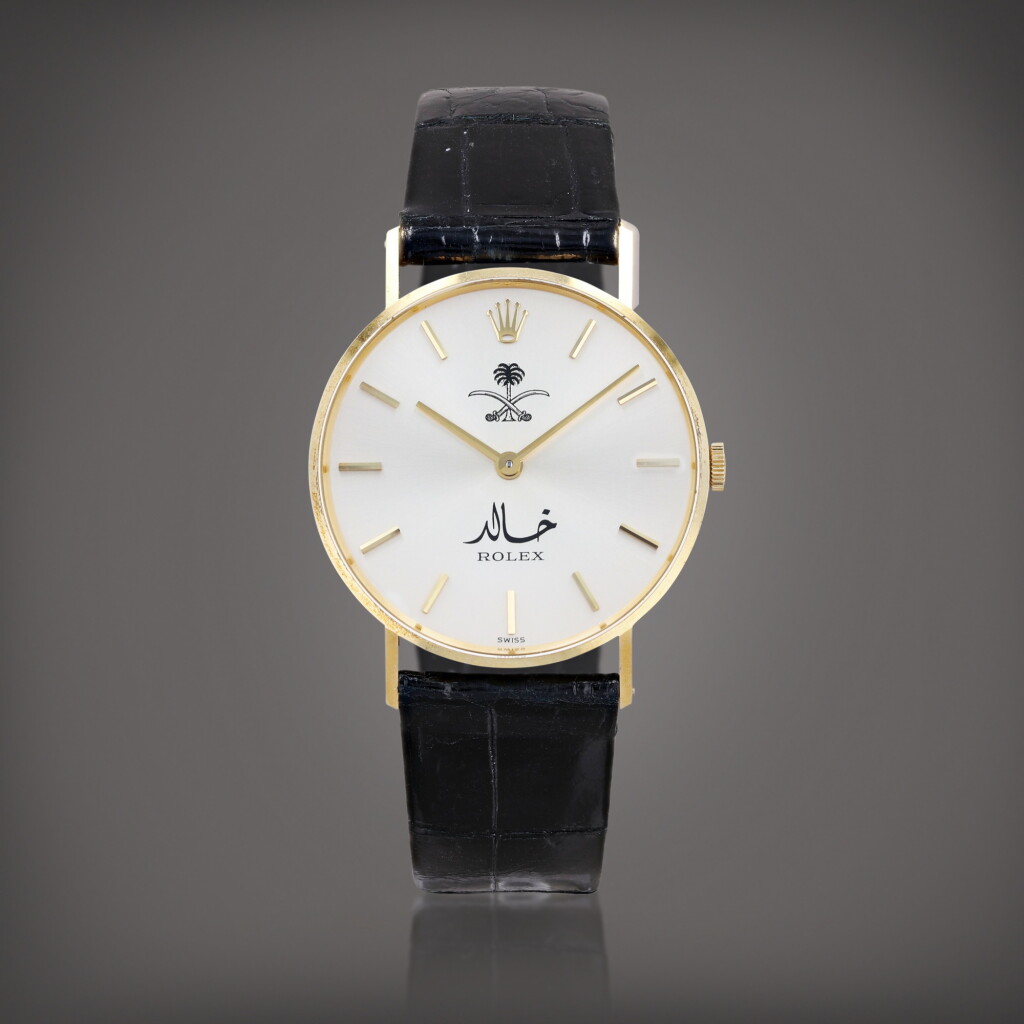 View full screen - View 1 of Lot 433. Cellini, reference 3833, made for Saudi Arabia Prince Khalid bin Abdullah bin Abdulaziz Al Saud Montre bracelet or jaune | Yellow gold wristwatch Vers 1976 | Circa 1976.