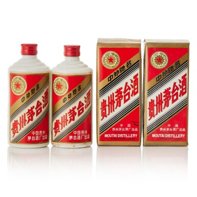 View full screen - View 1 of Lot 487. 1988年產"飛天牌"貴州茅台酒 (鐵蓋) Flying Fairy Moutai (Metal Cap) 1988 (2 BT50).