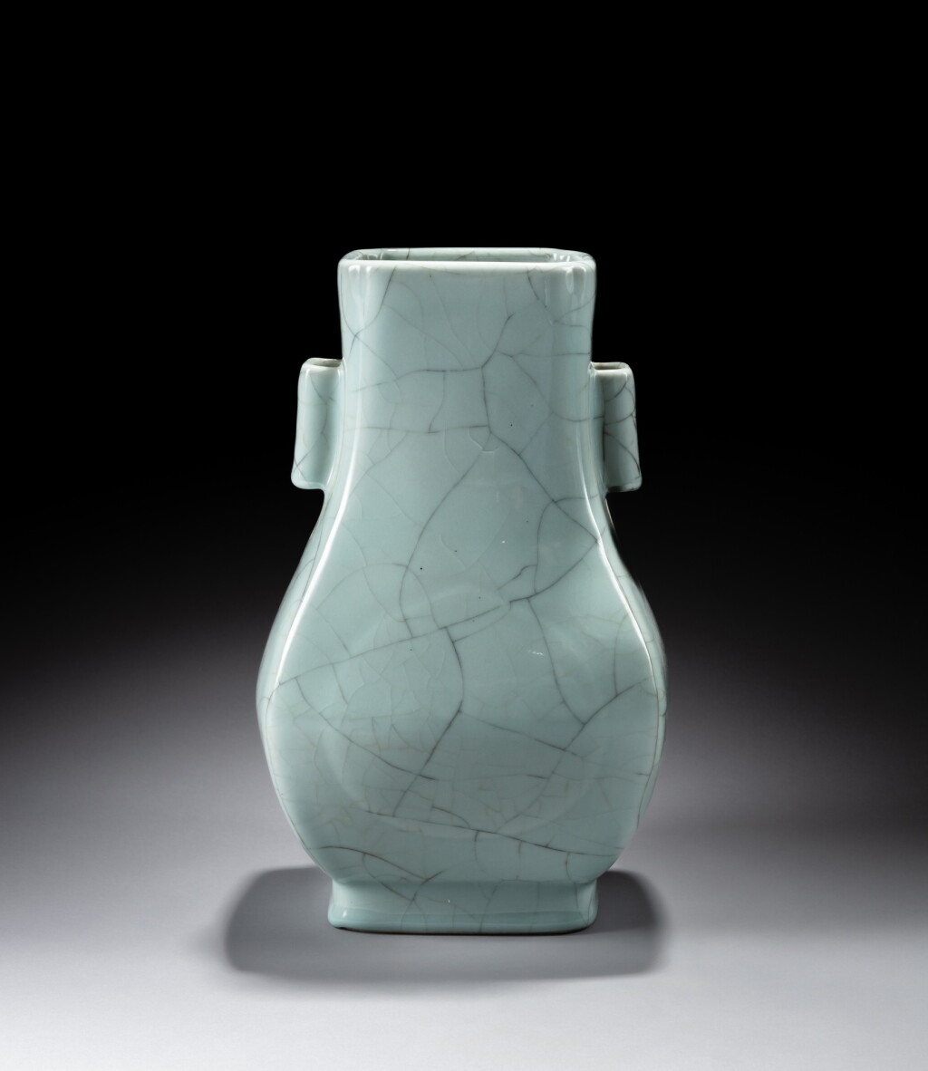 View full screen - View 1 of Lot 84. A Guan-type handled vase (Fanghu), Mark and period of Tongzhi.
