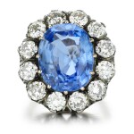 Sapphire and diamond ring, early 20th century
