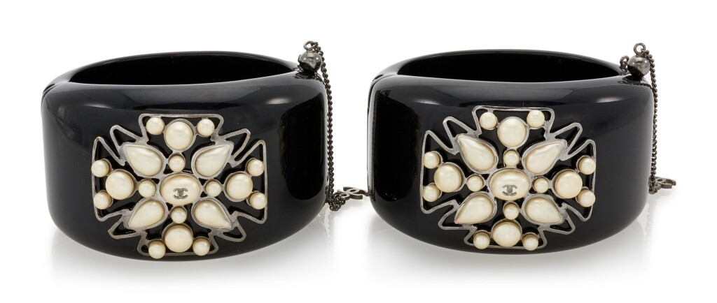 View full screen - View 1 of Lot 40. PAIR OF CUFFS , CHANEL.