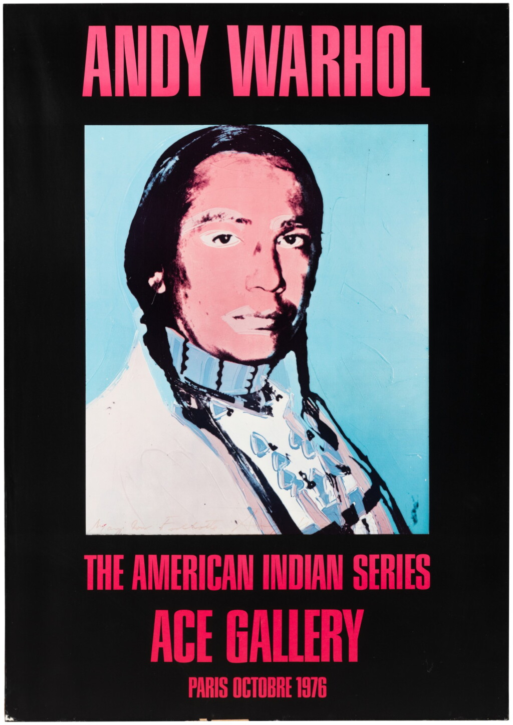 View full screen - View 1 of Lot 108. Exhibition poster The American indian series, Ace Gallery, 1976.