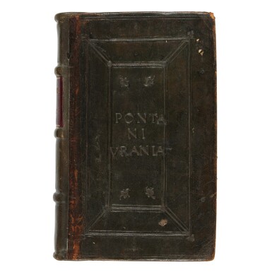 View full screen - View 1 of Lot 1345. Pontano, Opera, Venice, Aldo Manuzio & Andrea Torresano, 1513, contemporary Roman dark green goatskin.