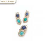 BULGARI | TURQUOISE, SAPPHIRE AND DIAMOND DEMI-PARURE