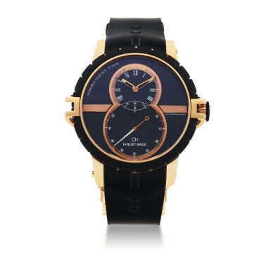 View full screen - View 1 of Lot 441. NUMERUS CLAUSUS GRANDE SECONDE, REF J029033 PINK GOLD AND RUBBER WRISTWATCH CIRCA 2012.