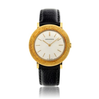 View full screen - View 1 of Lot 255. An ultra thin yellow gold wristwatch, Circa 1990 .