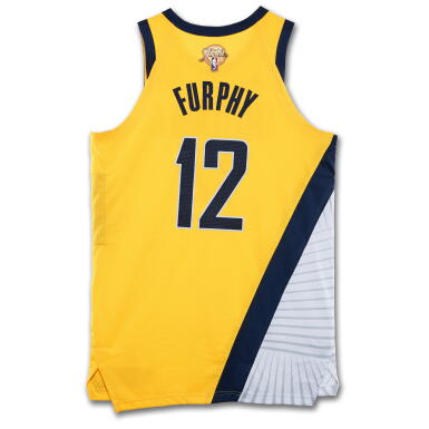 View full screen - View 1 of Lot 45. Johnny Furphy Indiana Pacers 2025 NBA Finals Game Issued Statement Edition Jersey | Game 1.